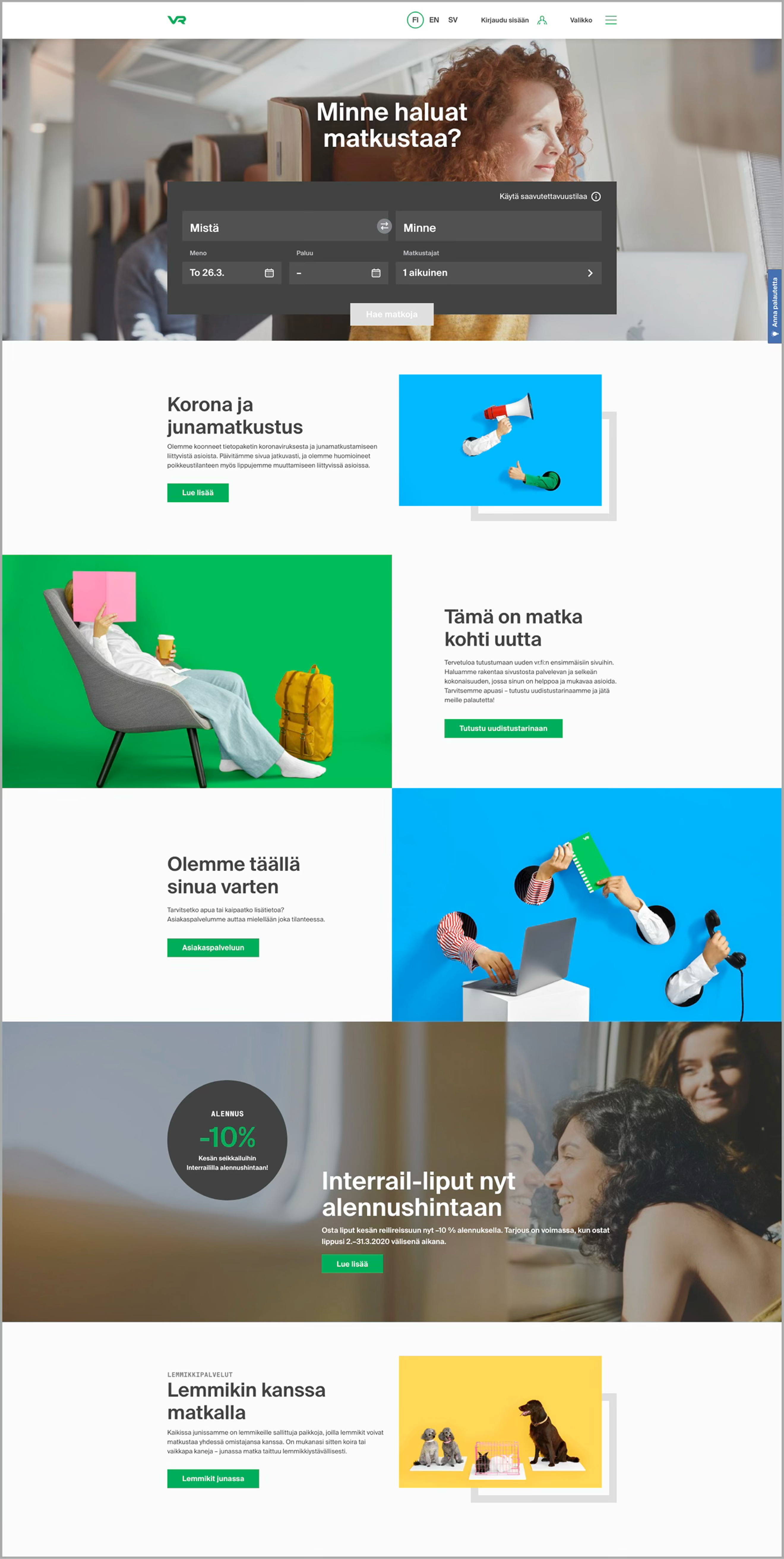 VR.fi – New National Railway Digital Sales Channel